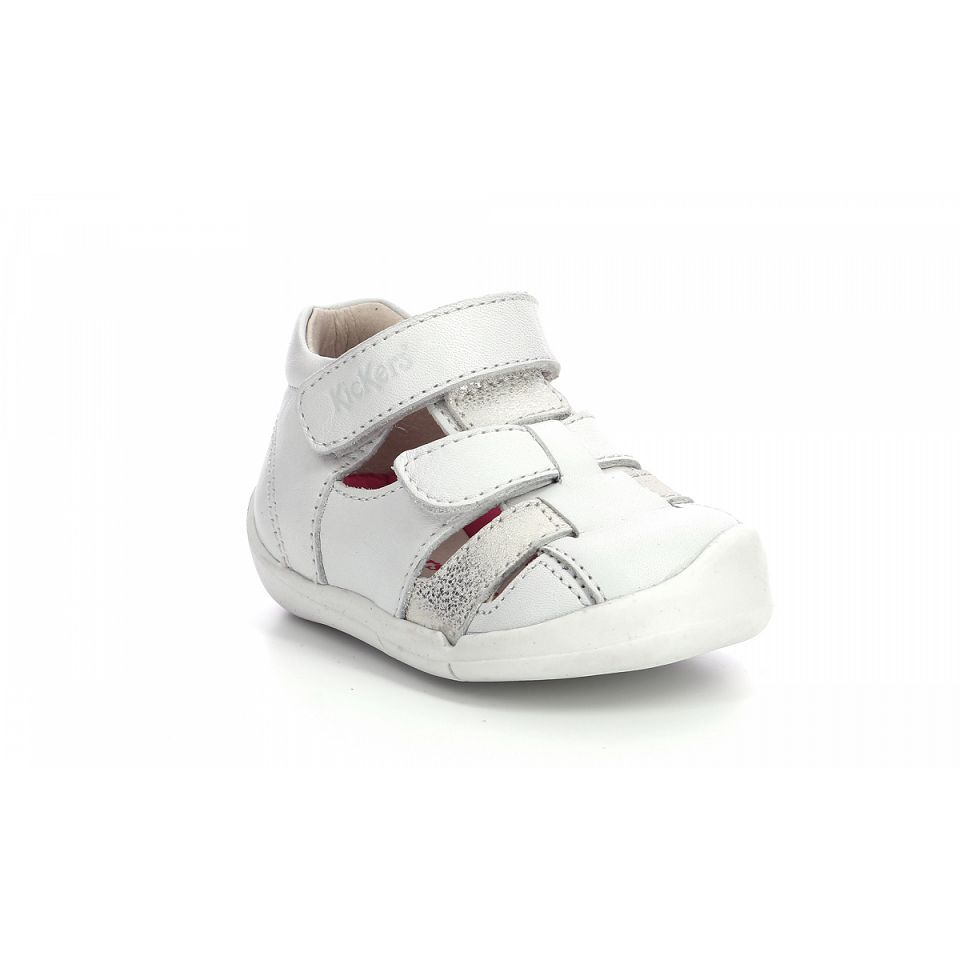 Kickers Wasabou Sandaler Pojke Vita Metal | 54607-RLIZ