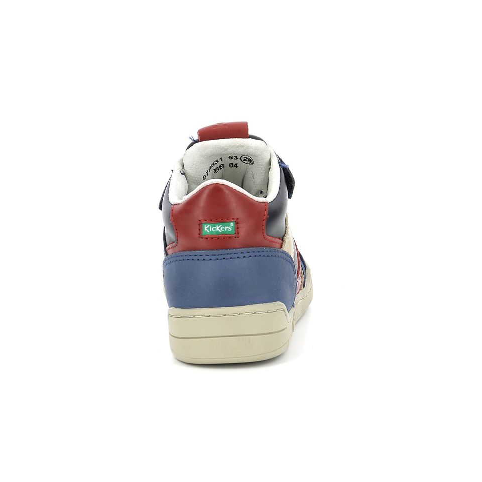 Kickers Wincky cdt Sneakers Pojke Blå Röda Marinblå | 74352-MWPG