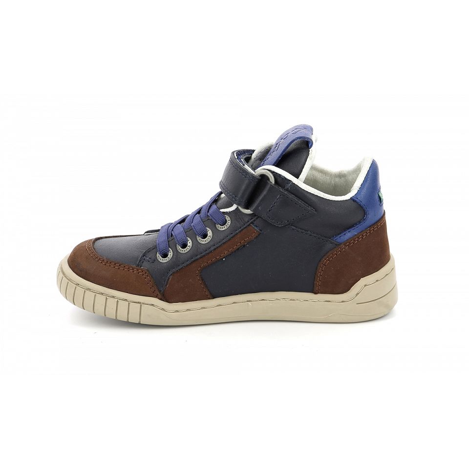 Kickers Wincky cdt Sneakers Pojke Bruna Blå Marinblå | 63581-DXPW