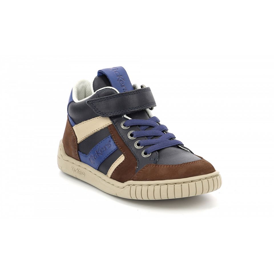 Kickers Wincky cdt Sneakers Pojke Bruna Blå Marinblå | 63581-DXPW