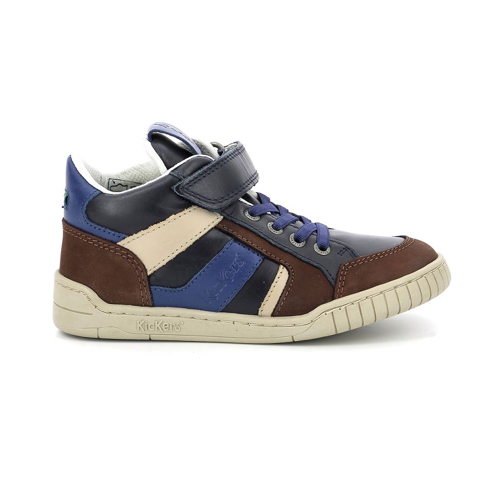 Kickers Wincky cdt Sneakers Pojke Bruna Blå Marinblå | 84512-KCEG