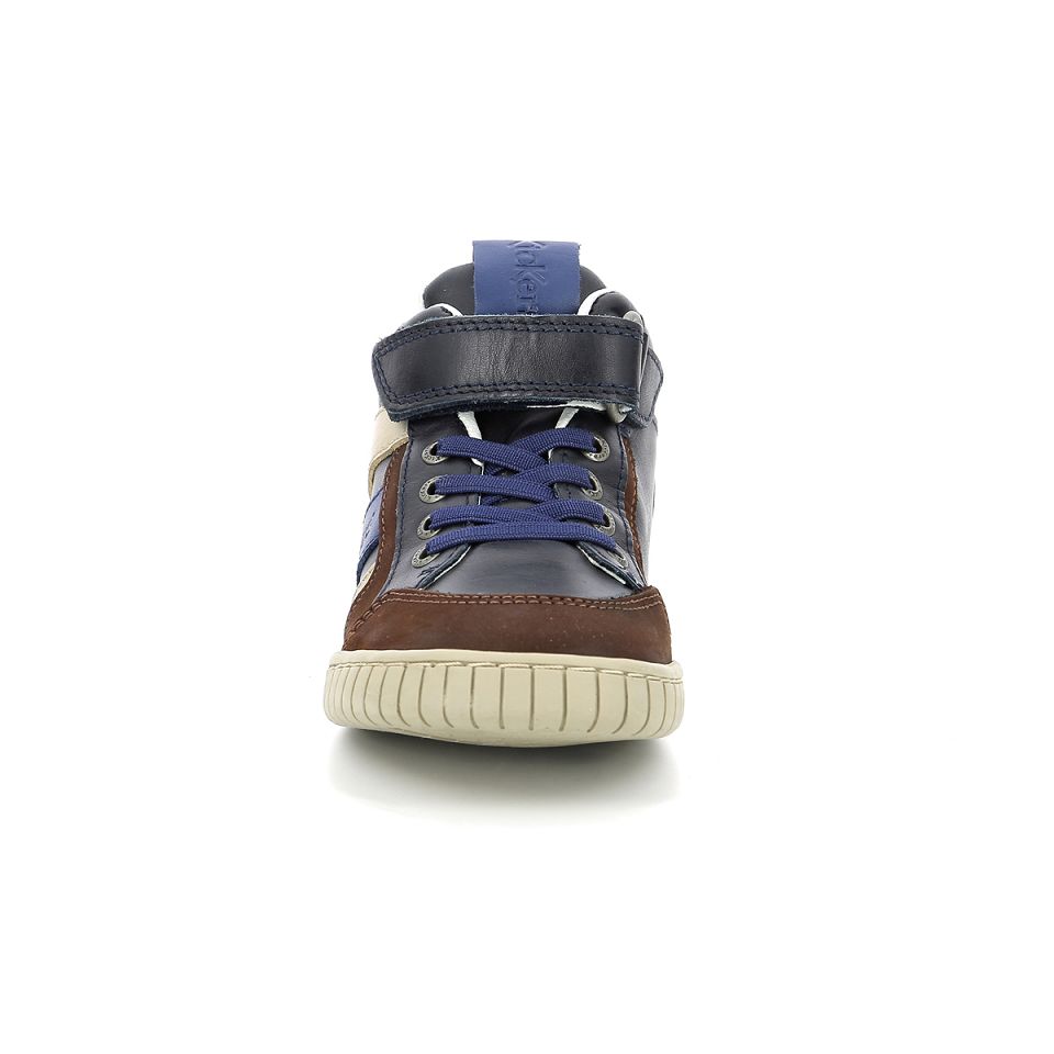 Kickers Wincky cdt Sneakers Pojke Bruna Blå Marinblå | 84512-KCEG