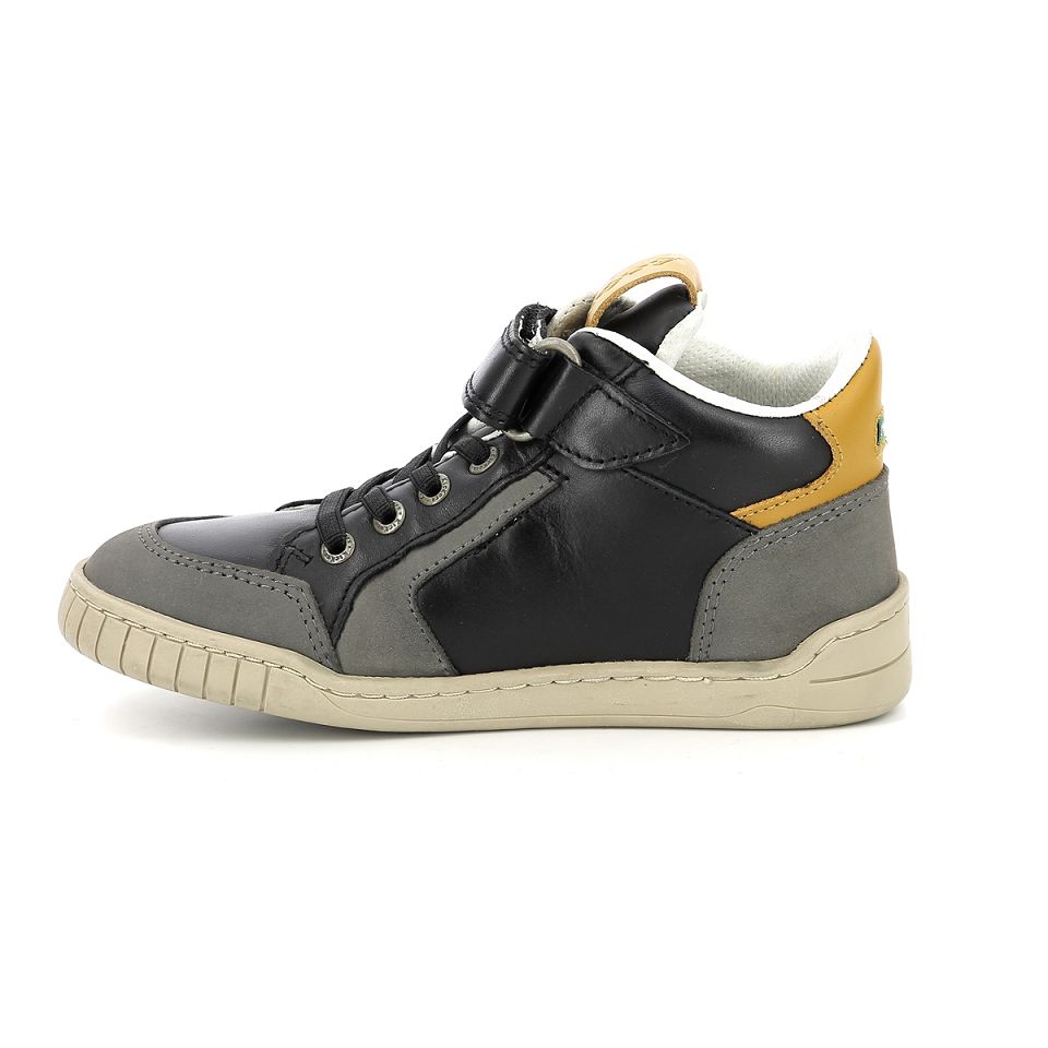 Kickers Wincky cdt Sneakers Pojke Grå Svarta | 48950-OBKA