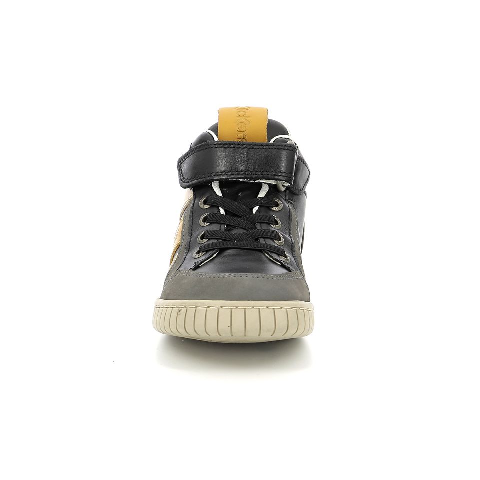 Kickers Wincky cdt Sneakers Pojke Grå Svarta | 48950-OBKA