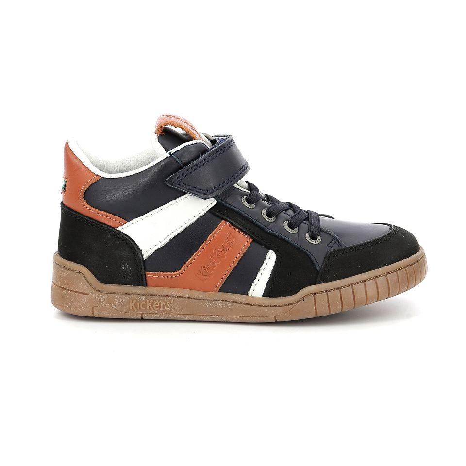 Kickers Wincky cdt Sneakers Pojke Svarta Marinblå | 38241-FBOR