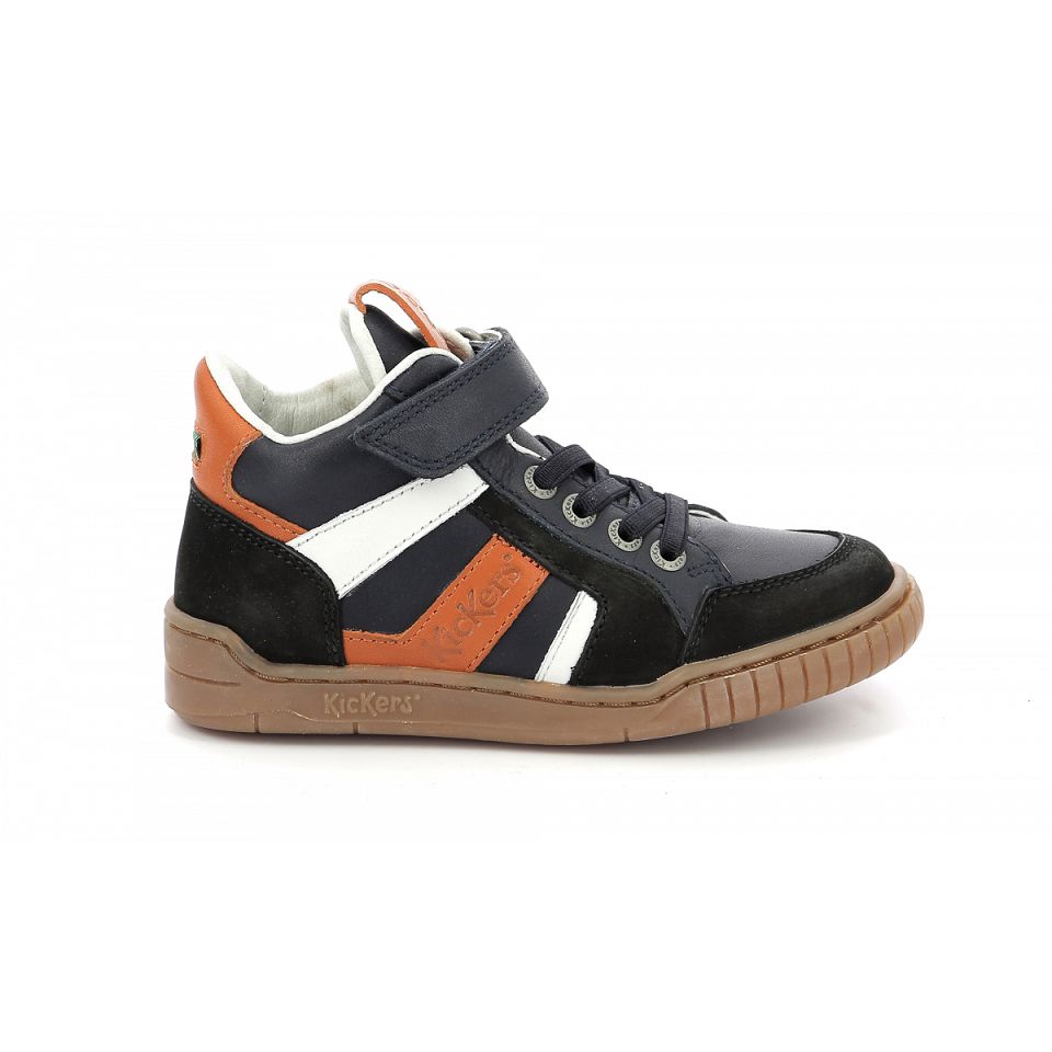 Kickers Wincky cdt Sneakers Pojke Svarta Marinblå | 49675-HNQP