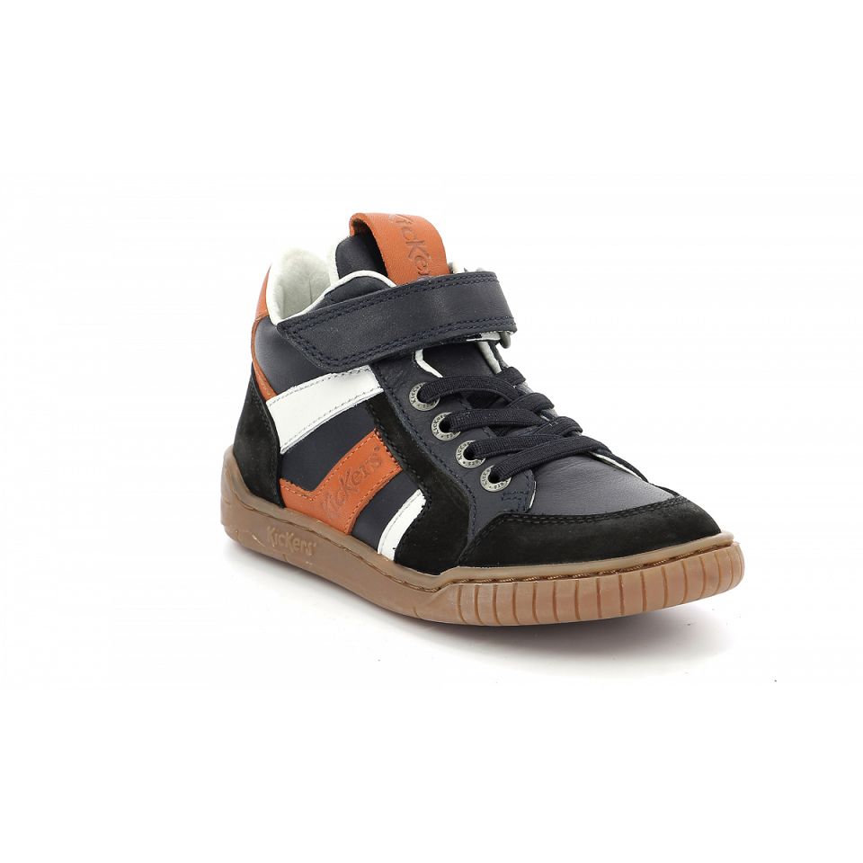Kickers Wincky cdt Sneakers Pojke Svarta Marinblå | 49675-HNQP