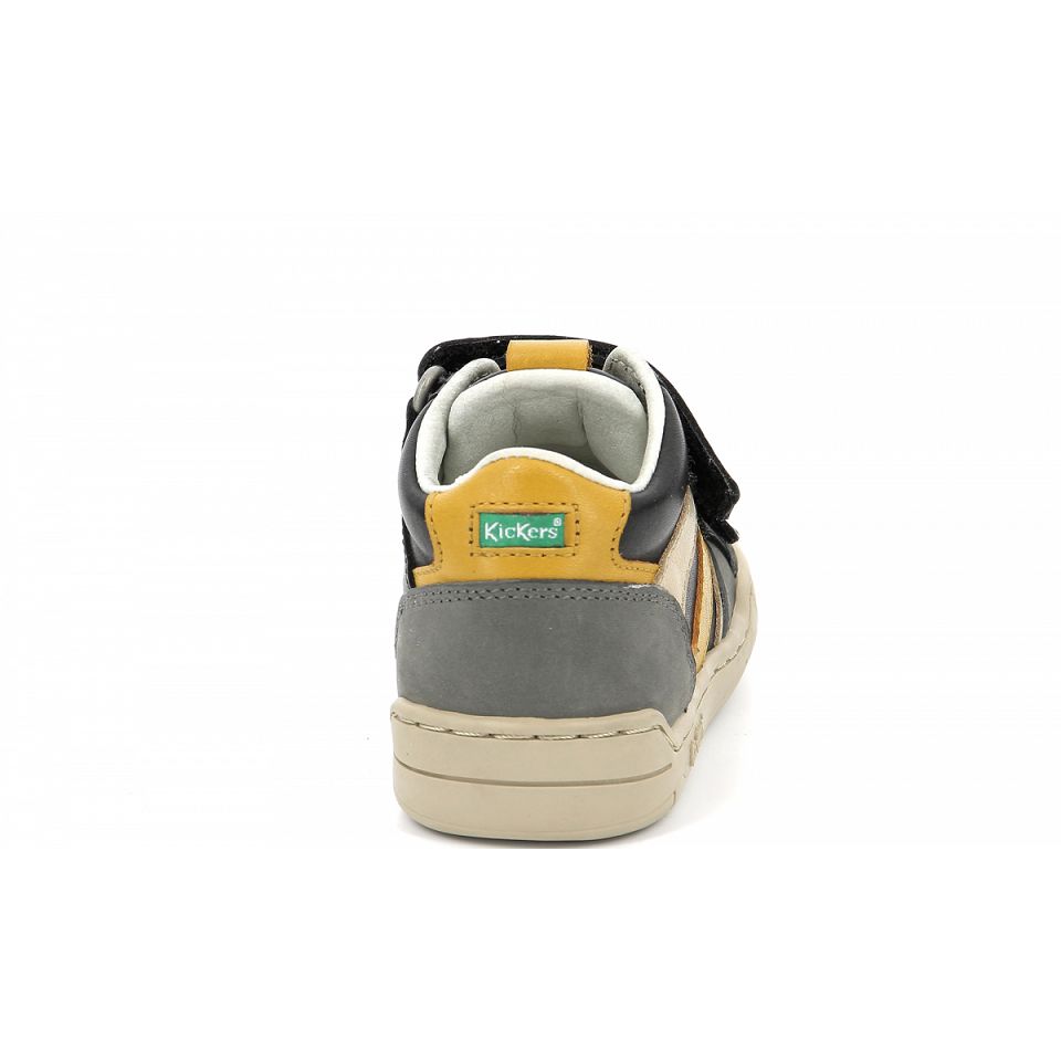 Kickers Wincky vel Sneakers Pojke Grå Svarta | 95804-UZGF