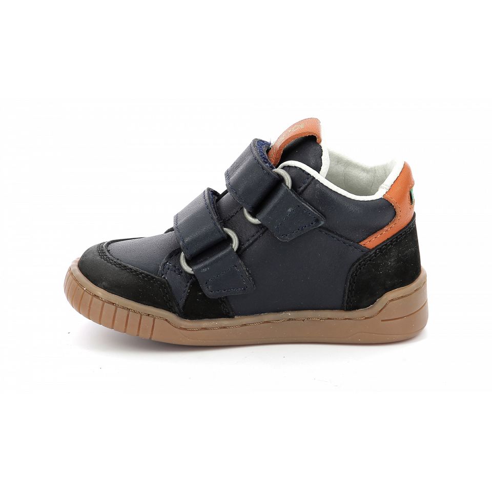 Kickers Wincky vel Sneakers Pojke Svarta Marinblå | 64501-GMWV