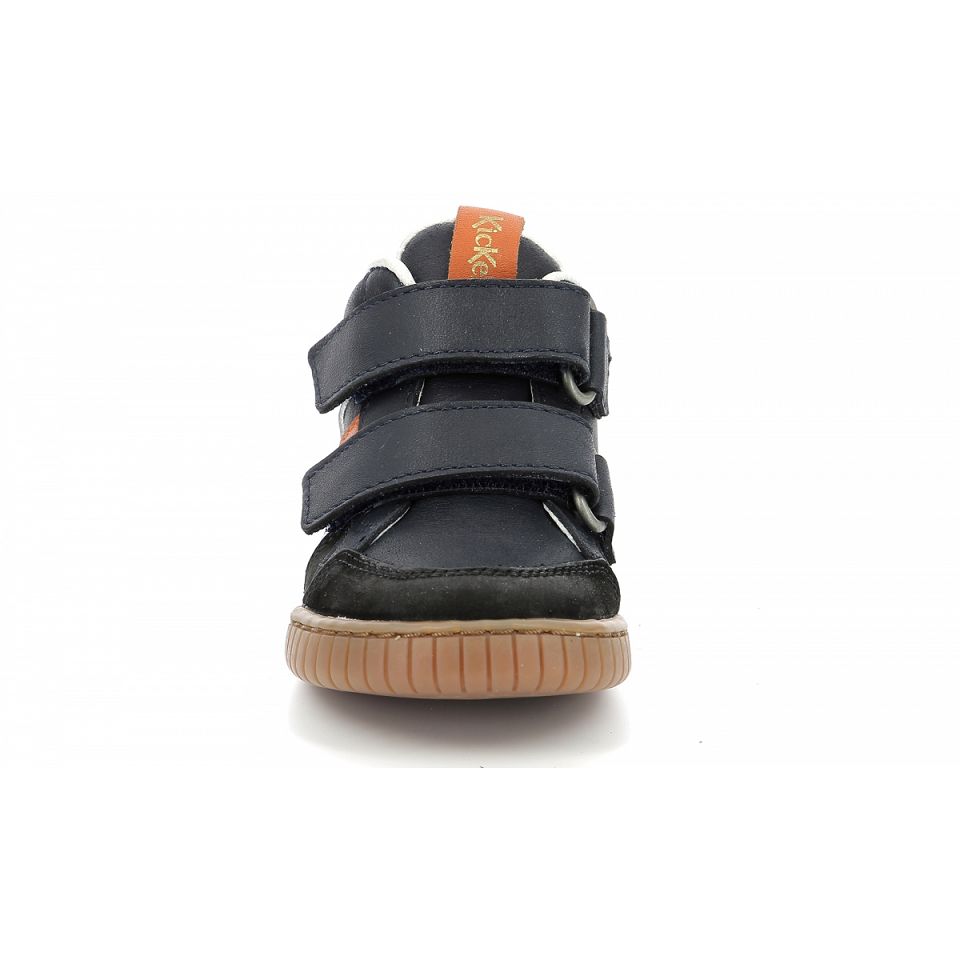 Kickers Wincky vel Sneakers Pojke Svarta Marinblå | 64501-GMWV