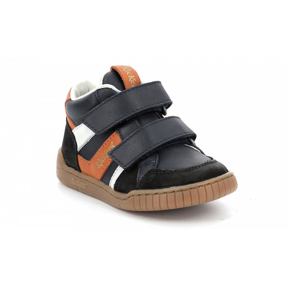 Kickers Wincky vel Sneakers Pojke Svarta Marinblå | 64501-GMWV