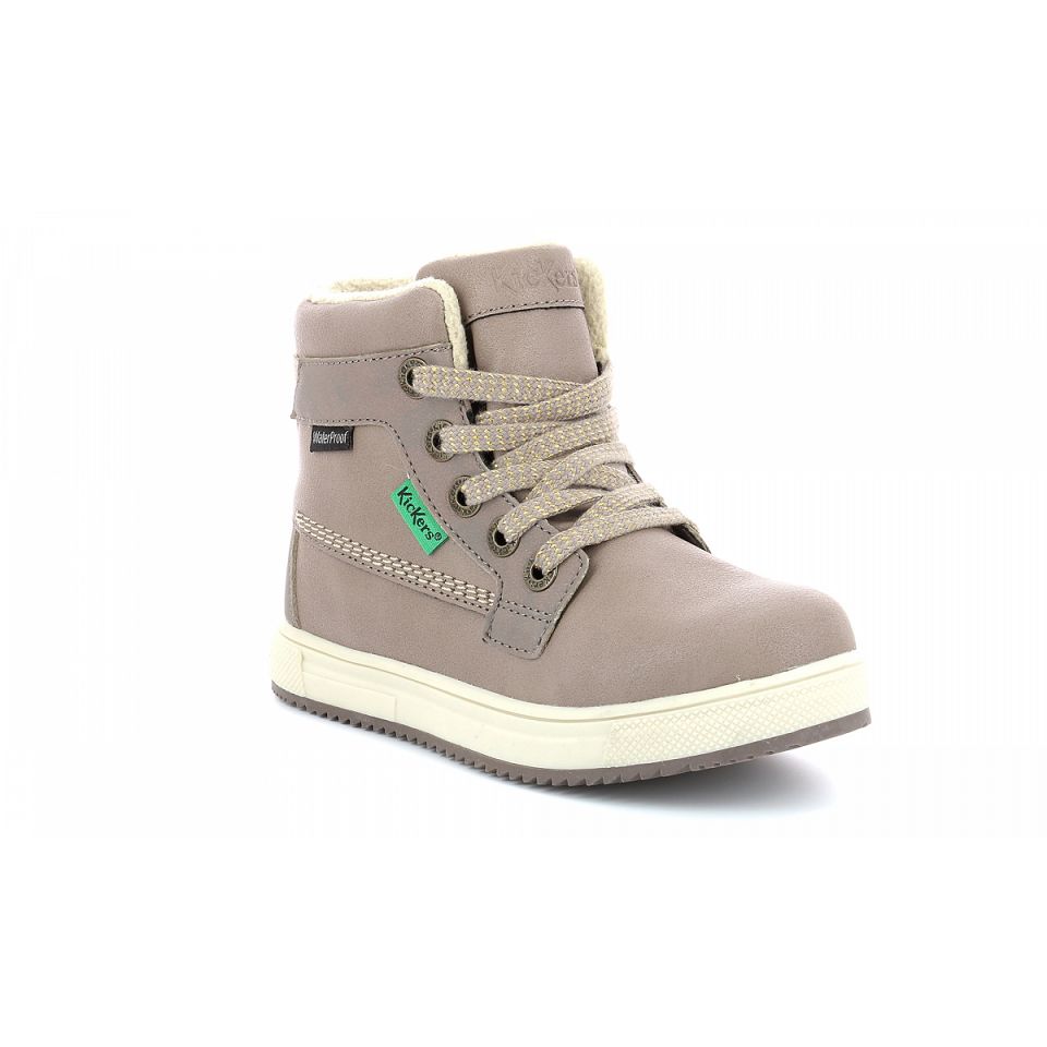 Kickers Yepo wpf Sneakers Tjej Beige Metal | 30291-EWBS
