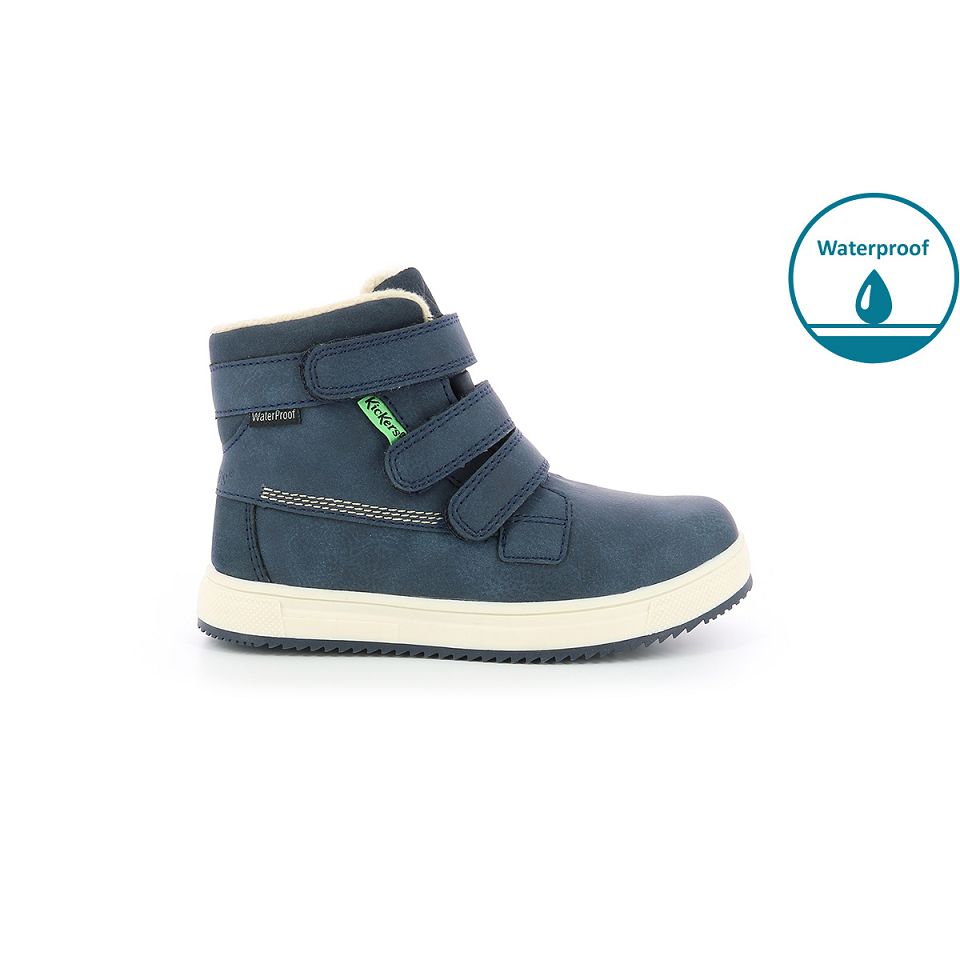 Kickers Yepokro wpf Sneakers Tjej Marinblå | 86243-WXDL