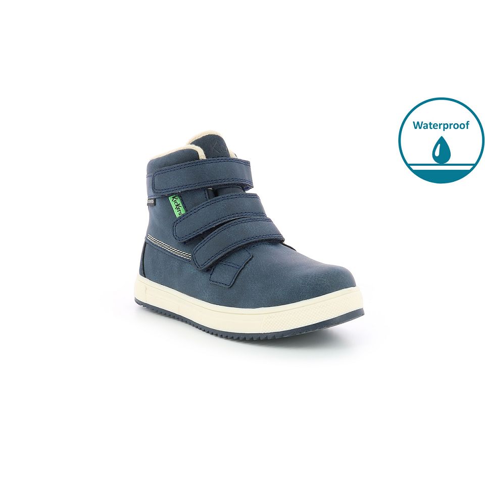 Kickers Yepokro wpf Sneakers Tjej Marinblå | 86243-WXDL